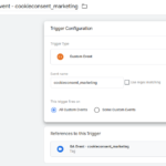 Google Analytics Cookie consent Marketing event